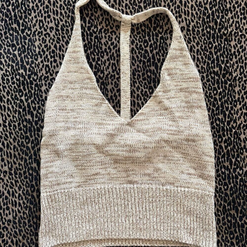 Full-tilt Women's Tan and Cream Vest